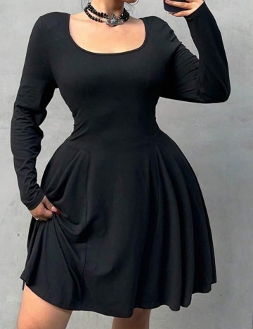 Rochie mini Shein Curve+, negru