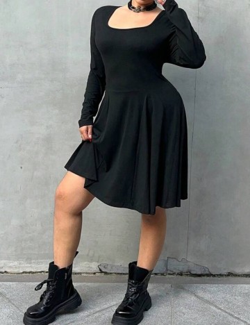 Rochie mini Shein Curve+, negru
