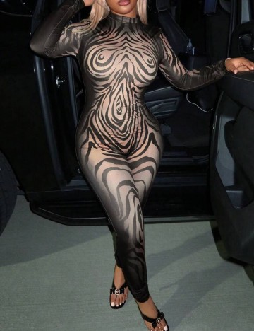 Salopetă lungă Shein, mix culori