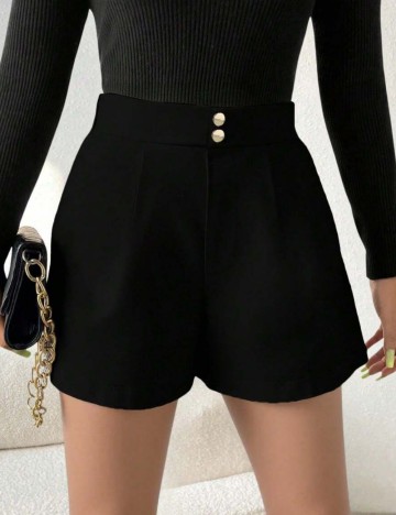 Pantaloni scurți Shein, negru
