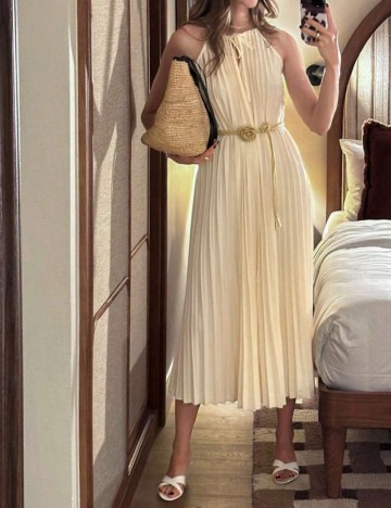Rochie midi Shein, crem