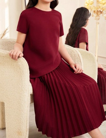 Compleu Shein, vișiniu