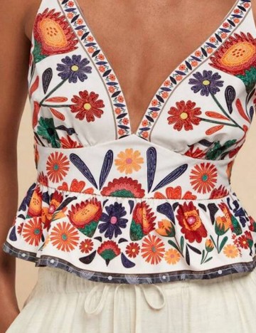 Top Shein, mix culori