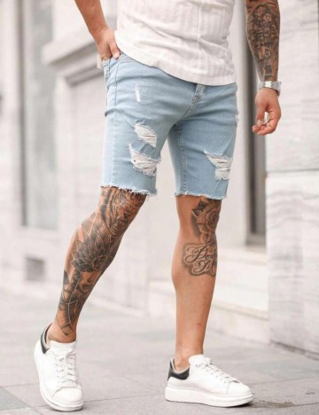 Pantaloni scurți Shein, albastru