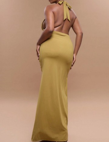 Rochie maxi Shein MUSERA, kaki