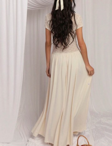 Rochie maxi Shein, crem