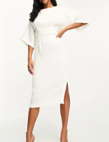 Rochie midi Closet, crem