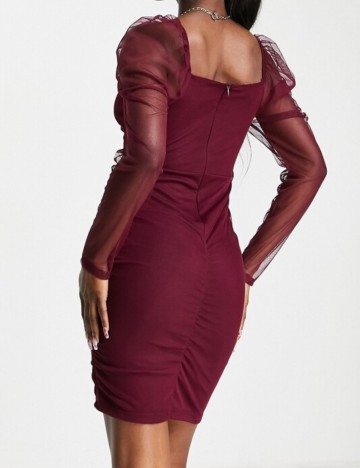 Rochie mini Rebellious, vișiniu