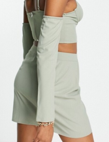 Fustă mini extro&vert, verde