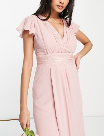 Rochie maxi TFNC, roz