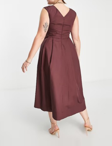 Rochie midi Closet, vișiniu