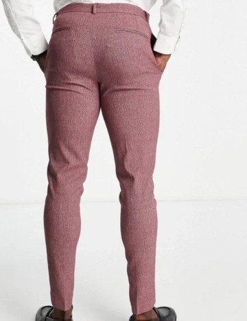 Pantaloni de costum ASOS, vișiniu