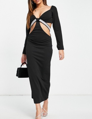 Rochie midi Yaura, negru