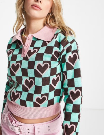 Pulover Heartbreak, mix culori