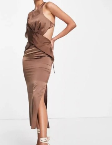 Rochie midi ASOS, maro