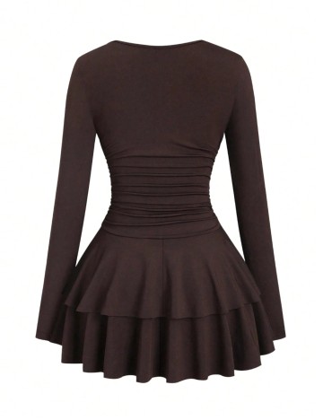 Rochie mini Shein Curve+, maro