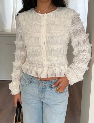 Cămașă Shein, crem