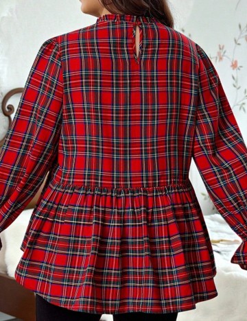 Cămașă Shein Curve+, roșu