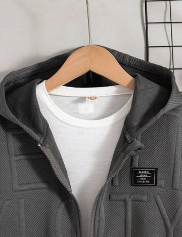 Hanorac Cu Fermoar Shein, gri