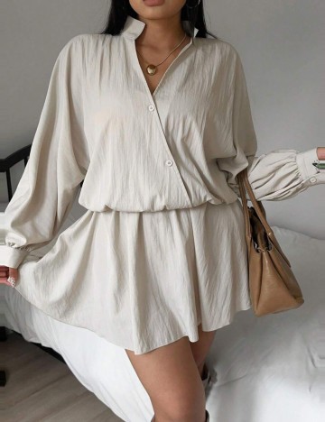 Rochie mini Shein Curve+, bej