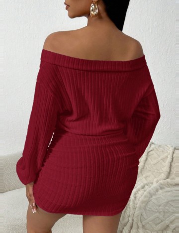 Rochie mini Shein Curve+, vișiniu