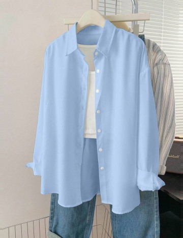 Cămașă Shein, albastru