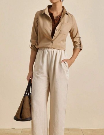 Cămașă Shein, maro