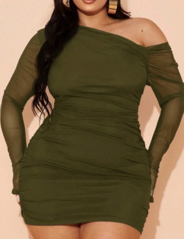 Rochie mini Shein Curve+, verde
