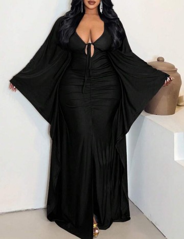 Rochie maxi Shein Curve+, negru