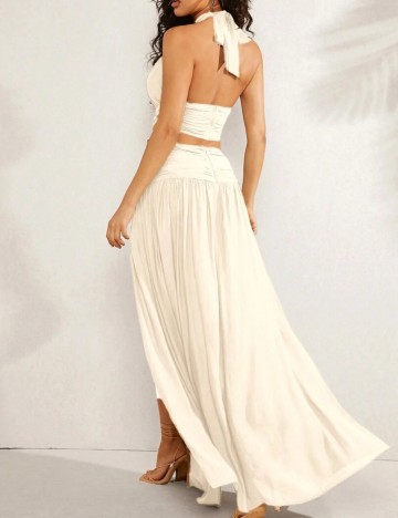 Rochie maxi Shein, crem