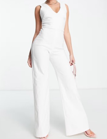 Salopetă lungă Vesper, alb