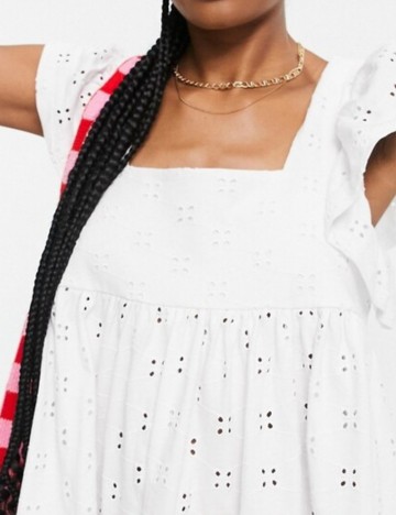 Rochie mini ASOS, alb