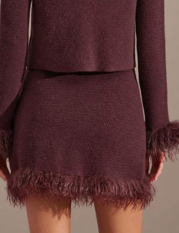 Fustă mini Shein, vișiniu