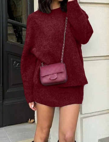 Compleu Shein, vișiniu