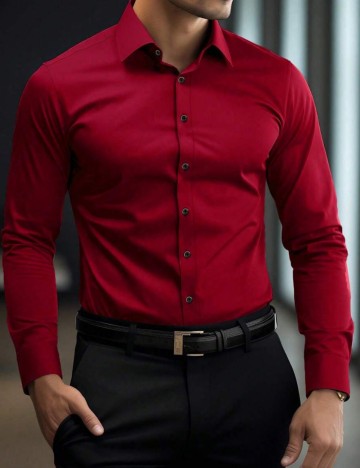 Cămașă Shein, vișiniu