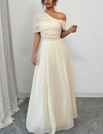 Rochie maxi Shein, crem