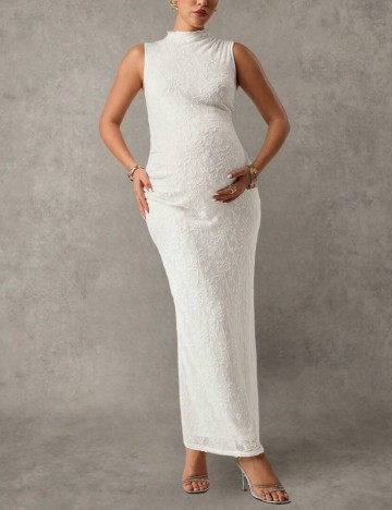 Rochie maxi Shein, crem