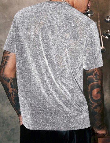 Tricou Shein, argintiu