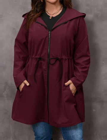 Jachetă Shein Curve+ Emery Rose, vișiniu