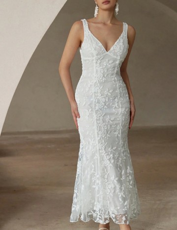 Rochie midi Shein, alb