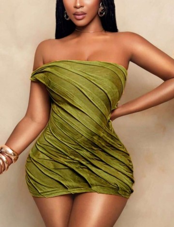 Rochie mini Shein, kaki