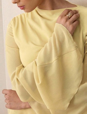 Rochie maxi Shein Curve+, galben muștar