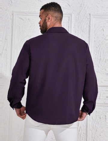 Cămașă Shein MANFINITY, mov