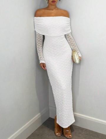Rochie maxi Shein, alb