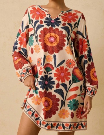 Rochie mini Shein Curve+, mix culori