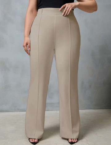 Pantaloni Shein Curve+, bej