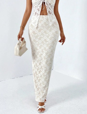 Fustă maxi Shein, crem