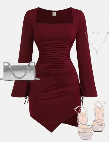 Rochie mini Shein, vișiniu