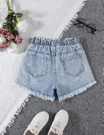 Pantaloni scurți de blugi Shein, albastru