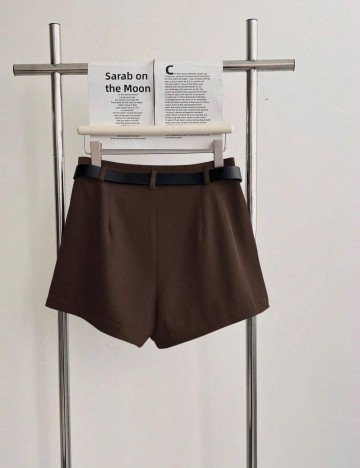 Pantaloni scurți Shein, maro